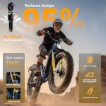 FREESKY 3000W Electric Bike for Adults 105mile Long Range Step-Thru Ebike Motor 37MPH Dirt E Bike 25Ah Removable Battery 26'' Fat Tire Electric Bicycle Full Suspension with Unlocked Controller