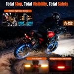 FREESKY 4000W Dual Motor Electric Dirt Bike for Adult,2880WH 60AH Battery Up to 40MPH & 200Mile Long Range Moped Ebike,20" Fat Tires All Terrain Mountain E bike,Full Suspension AWD Electric Motorcycle