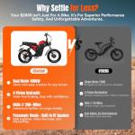 FREESKY 4000W Dual Motor Electric Dirt Bike for Adult,2880WH 60AH Battery Up to 40MPH & 200Mile Long Range Moped Ebike,20" Fat Tires All Terrain Mountain E bike,Full Suspension AWD Electric Motorcycle