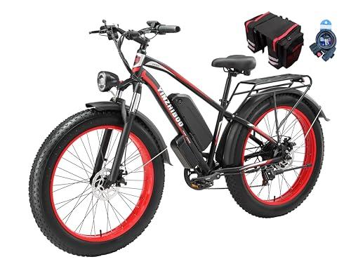 YinZhiBoo Electric Bike for Adults, 2000W Peak Motor E Bikes, 26" Fat Tire Electric Mountain Bike, 32 MPH Electric Bicycle, 48V 17.5Ah (840Wh) Removable Battery, UL2849 Certified