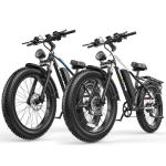EDIKANI 26" Electric Bike for Adults, 90 Miles 34MPH Fast E Bike for Commuter, Peak 1500W Fat Tire Ebike for Adults Electric with 48V 18AH Removable Battery (with Saddlebag, Black Blue)