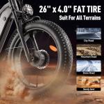 HiKNiGHT Dual Motor Electric Bike Peak 3000W, 52V 20AH Battery E Bike for Adults 26 Inch Fat Tire Mountain Electric Bicycle 38 MPH, Full Suspension Dual Hydraulic Disc Brake, Up to 90 Miles Range