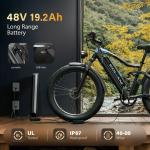 Electric Bike, Peak 2000W Full Suspension Ebike for Adults, 921.6WH Built-in Battery Mens Electric Bicycle 80 Miles Range Dual Hydraulic Brake, 26" Fat Tire Off Road E Bikes for Mountain, Snow, Sand