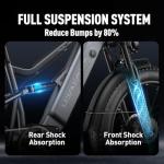 HiKNiGHT Dual Motor Electric Bike Peak 3000W, 52V 20AH Battery E Bike for Adults 26 Inch Fat Tire Mountain Electric Bicycle 38 MPH, Full Suspension Dual Hydraulic Disc Brake, Up to 90 Miles Range