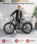 Electric Bike for Adults,1600W 28MPH Ebike 90+ Miles Fat Tire Electric Bicycles with Hydraulic Brakes, All-Terrain E Bicycle for Commuting & Trail Adventure,26" Mountain Bike with Front Suspension