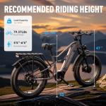 HiKNiGHT Dual Motor Electric Bike Peak 3000W, 52V 20AH Battery E Bike for Adults 26 Inch Fat Tire Mountain Electric Bicycle 38 MPH, Full Suspension Dual Hydraulic Disc Brake, Up to 90 Miles Range