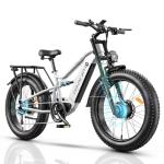 HiKNiGHT Dual Motor Electric Bike Peak 3000W, 52V 20AH Battery E Bike for Adults 26 Inch Fat Tire Mountain Electric Bicycle 38 MPH, Full Suspension Dual Hydraulic Disc Brake, Up to 90 Miles Range