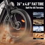 HiKNiGHT Dual Motor Electric Bike Peak 3000W, 52V 20AH Battery E Bike for Adults 26 Inch Fat Tire Mountain Electric Bicycle 38 MPH, Full Suspension Dual Hydraulic Disc Brake, Up to 90 Miles Range