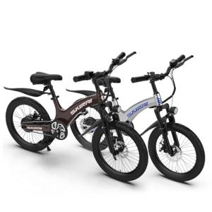 SKIRAI Electric Bike for Kids, 250W Brushless Motor, 25.2V 7Ah Battery, 3 Speeds up to 15.5 mph, Magnesium Alloy Frame Ebike for Kids 8 to 12