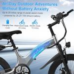 SKIRAI Electric Bike for Kids，25.2V 7Ah Electric Mountain Bicycle，250W Brushless Motor, 3-Speed up to 15MPH, Aluminum Frame Ebike for Ages 8-12(Silvery)