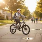 SKIRAI Electric Bike for Kids, 250W Brushless Motor, 25.2V 7Ah Battery, 3 Speeds up to 15.5 mph, Magnesium Alloy Frame Ebike for Kids 8 to 12