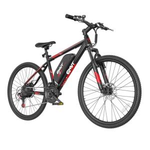 QNUT Electric Bike for Adults, 350W 26" Ebike for Teens 21 Speed 20Mph Up to 40Mile with Dual Disc Brake Commute E-Bike E-MTB for Men Women Electric Bicycles UL 2849 Certified (Red)