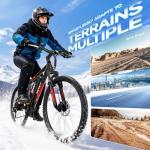 QNUT Electric Bike for Adults, 350W 26" Ebike for Teens 21 Speed 20Mph Up to 40Mile with Dual Disc Brake Commute E-Bike E-MTB for Men Women Electric Bicycles UL 2849 Certified (Red)