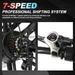 LuckRoll Adult Electric Bike 20" Fat Tire All-Terrain E-Bike 1500/2000W Peak 48V 15/25Ah Battery 33–40MPH 60–80 Mile Range NFC Password Unlock Electric Dirt Bike (2000W 48V 25Ah-Red)