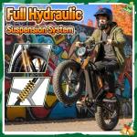 TST Electric Bike for Adults, 1500W Peak Motor Ebike with 48V 15Ah Built-in Battery, 60 Miles Range 28 MPH Electric Bicycle, 20" Fat Tire E Bike with Rear Seat 7Speeds Black