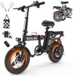 DDC SPORT Folding Electric Bike for Adults, Peak 800W Motor 25MPH, 48V 14Ah Removable Battery 35-55Miles Ebike,14'' Lightweight & Portable Adults Electric Bicycles for Men/Women/Teens
