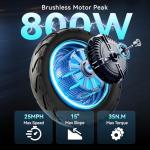 DDC TECH Folding Electric Bike for Adults, 800W Peak Motor 25MPH, Ebike with 48V 14Ah Removable Battery, 35-55 Miles Range, 14'' Adults Electric Bicycles for Men Women Commuter