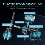 DDC TECH Folding Electric Bike for Adults, 800W Peak Motor 25MPH, Ebike with 48V 14Ah Removable Battery, 35-55 Miles Range, 14'' Adults Electric Bicycles for Men Women Commuter