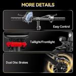 Folding Electric Bike, Peak 800W Motor 25MPH,48V 14Ah Removable Battery 55Miles Ebike,14'' Lightweight Adults Electric Bicycles for Men/Women/Teens,Mini E-Bike,Full Suspension (M1-Black-800W-14Ah)