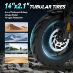 DDC TECH Folding Electric Bike for Adults, 800W Peak Motor 25MPH, Ebike with 48V 14Ah Removable Battery, 35-55 Miles Range, 14'' Adults Electric Bicycles for Men Women Commuter