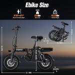 INSDRGN Electric Bike for Adults and Teens, 14" Mini Folding E Bike, 650W Peak Motor, 48V 499Wh Removable Battery, 28Miles, 20MPH Commuting Electric Mountain Bike, 9 Shock Absorbers, UL2849