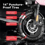 DDC TECH Folding Electric Bike for Adults, 800W Peak Motor 25MPH, Ebike with 48V 14Ah Removable Battery, 35-55 Miles Range, 14'' Adults Electric Bicycles for Men Women Commuter