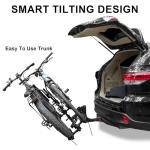 WEIZE Hitch-Mounted Electric Bike Rack for 2 Bikes