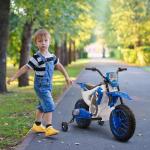 Aosom 12V Kids Electric Motorcycle with Training Wheels