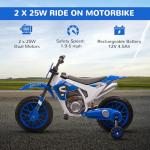 Aosom 12V Kids Electric Motorcycle with Training Wheels