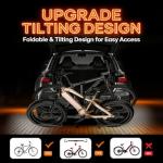 Smart, Foldable Hitch Bike Rack for 2 E-Bikes