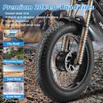 HAPPYRUN Dual Motor Electric Bike for Adults 5000W Peak Removable 38Ah Battery All-Terrain 20" Fat Tire Ebike 36MPH 85+ Miles Hydraulic Disc Brake Electric Dirt Bike G70 Pro (G70pro)