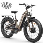 FREESKY 3500W Peak Dual Motor Electric Bike for Adults, 34MPH,105 Miles 48V 25Ah Removable Battery, 26" Fat Tire Mountain Ebike, Step-Thru Electric Bike Blue-Fender