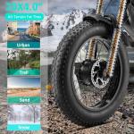 HAPPYRUN Dual Motor Electric Bike for Adults 5000W Peak Removable 38Ah Battery All-Terrain 20" Fat Tire Ebike 36MPH 85+ Miles Hydraulic Disc Brake Electric Dirt Bike G70 Pro