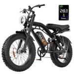 HiKeep Electric Bike for Adults - 20 Inch Fat Tire Ebike, 750W/Peak 1500W Dual Motor Ebike, 48V15.6AH Detachable Battery, 4 Riding Modes Electric Dirt Bike, 7 Speed Electric Motorcycle