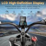 HiKeep Electric Bike for Adults - 20 Inch Fat Tire Ebike, 750W/Peak 1500W Dual Motor Ebike, 48V15.6AH Detachable Battery, 4 Riding Modes Electric Dirt Bike, 7 Speed Electric Motorcycle