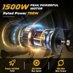 Vivi ACE07 Electric Bike for Adults, 26" x 4.0 Fat Tire Ebike, 1500W Peak Motor Electric Bike, 25MPH Ebikes for Adults with 48V 720WH Removable Battery, 7 Speed, SGS Certified to UL2849