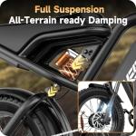 HiKeep Electric Dirt Bike for Adults - 750W Dual Motor Electric Bike, 20×4.0 Fat Tire Ebike, 48V 15.6Ah Battery, 30MPH High-Speed, Full Suspension, Dual Hydraulic Disc Brake, Safety Tested to UL 2849