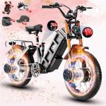 eAhora 2026 Juliet Pro 2 43Mph Electric Bike for Adults 5400W Dual Motors Ebike 60V 70Ah 200+Miles Long Range Electric Bicycle 20"*4.0 Fat Tires E-Bike Full Suspension Electric Mountain Bike Black