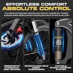 8000W Dual Motor Electric Bike for Adults, 48MPH Fast Full Suspension Ebike, 52V 36Ah Removable Battery for 100 Miles Range, 24/26 Inch Fat Tire Dual Shock All-Terrain E-Bike, 400lbs Capacity