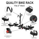 WEIZE Hitch-Mounted Electric Bike Rack for 2 Bikes