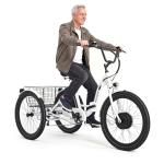 ANCHEER Electric Tricycle for Adults, Peak 600W Electric Trike, 24" 499Wh Folding 3 Wheel Ebike for Adults & Seniors, 15.5MPH & 55Miles Electric Bike, Rear Differential, Rear Basket