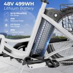 ANCHEER Electric Tricycle for Adults, Peak 600W Electric Trike, 24" 499Wh Folding 3 Wheel Ebike for Adults & Seniors, 15.5MPH & 55Miles Electric Bike, Rear Differential, Rear Basket
