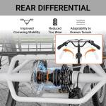 ANCHEER Electric Tricycle for Adults, Peak 600W Electric Trike, 24" 499Wh Folding 3 Wheel Ebike for Adults & Seniors, 15.5MPH & 55Miles Electric Bike, Rear Differential, Rear Basket