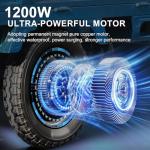 1200W Electric Cargo Tricycle Truck Simple Tricycle,60-70Km 60V 45Ah Large Capacity Battery,Load Capacity 1100Lbs