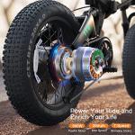 Wooken Electric Bike for Adults, 20''X4.0 Fat Tire Ebike for Adults, Peak 750W Foldable Electric Bicycle with 48V 10Ah Battery, 7 Speed, Full Fuspension, 20MPH Ebike for Mountain Beach Snow