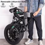 Wooken Electric Bike for Adults, 20''X4.0 Fat Tire Ebike for Adults, Peak 750W Foldable Electric Bicycle with 48V 10Ah Battery, 7 Speed, Full Fuspension, 20MPH Ebike for Mountain Beach Snow