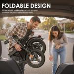 Askmy Foldable Electric Bike, 750W Peak Brushless Motor, 48V 10Ah Removable Battery, 28-30MPH, 30+ Miles Range, UL2849 Certified E-Bike for Adults & Teens