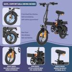 Askmy Foldable Electric Bike, 750W Peak Brushless Motor, 48V 10Ah Removable Battery, 28-30MPH, 30+ Miles Range, UL2849 Certified E-Bike for Adults & Teens