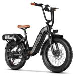Ihahvc 1500W Peak Motor Electric Bike for Adults Up to 80 Miles 30MPH Ebike 20" x 4 Fat Tire 48V 20Ah Removable Battery Mountain E Bike Commuter Full Suspension Bicycles for Men Women Black