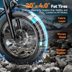 Ihahvc 1500W Peak Motor Electric Bike for Adults Up to 80 Miles 30MPH Ebike 20" x 4 Fat Tire 48V 20Ah Removable Battery Mountain E Bike Commuter Full Suspension Bicycles for Men Women Black